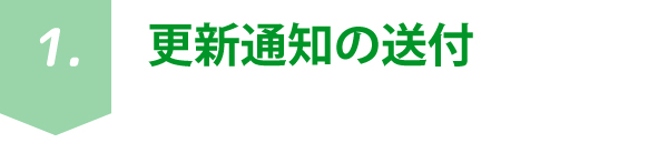 更新通知の送付